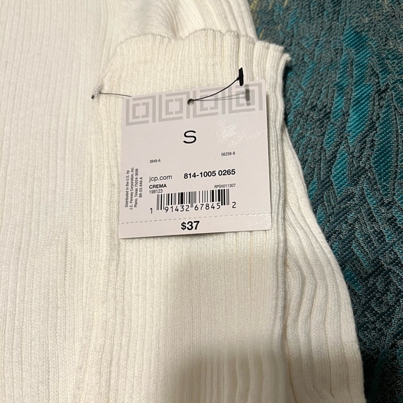 NWT Liz Claiborne Career White Sweater Knit Size Small - Picture 4 of 4
